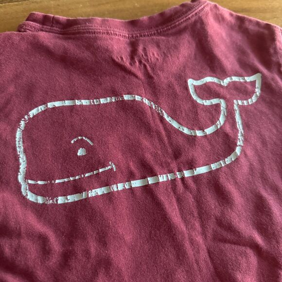 Vineyard Vines Maroon Long Sleeve Pocket Tee Boys' 5 - Picture 7 of 10